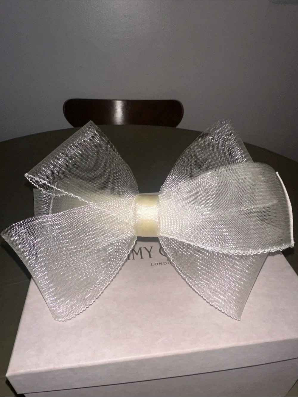 Jimmy Choo Adeline Ivory Ribbon Bow Headband